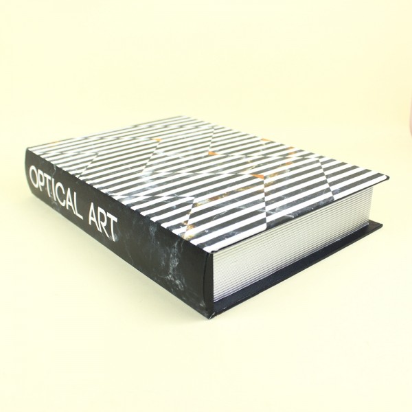 Livro Caixa Preto e Branco Optical Art M