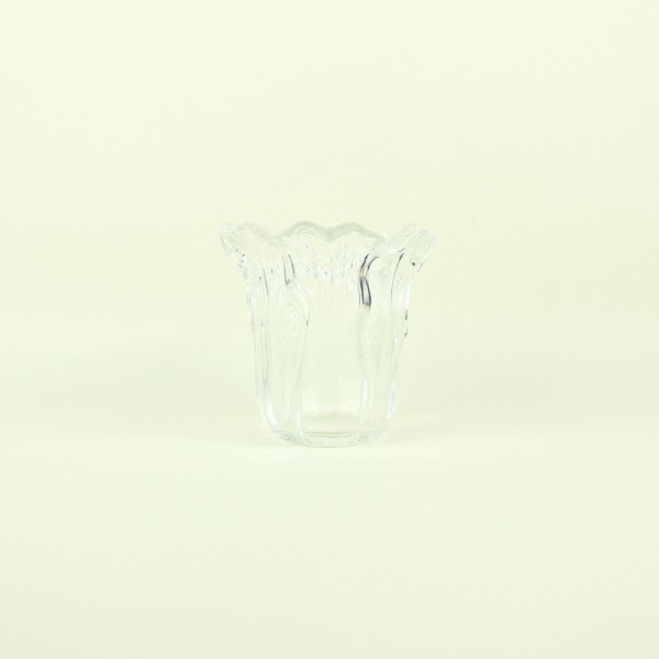 Vaso Transparente em Vidro Ondas M